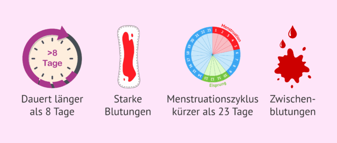 Imagen: Merkmale einer abnormalen Menstruation
