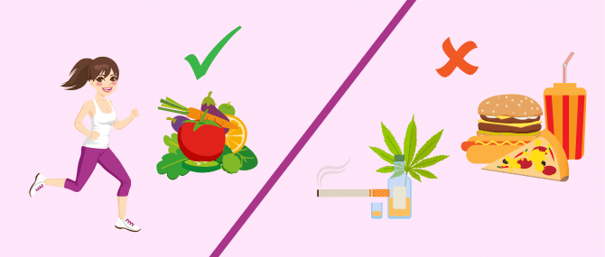 Imagen: Maßnahmen für eine gesunde Schwangerschaft