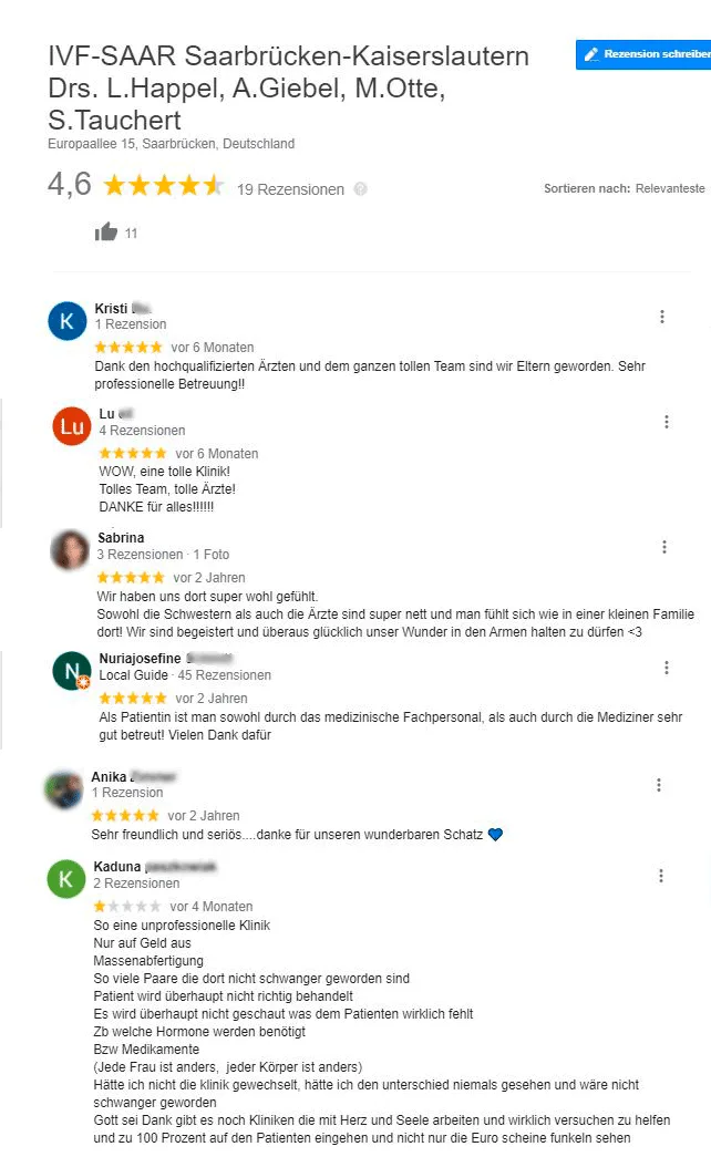 Erfahrungsberichte zu IVF Saar in Saarbrcken