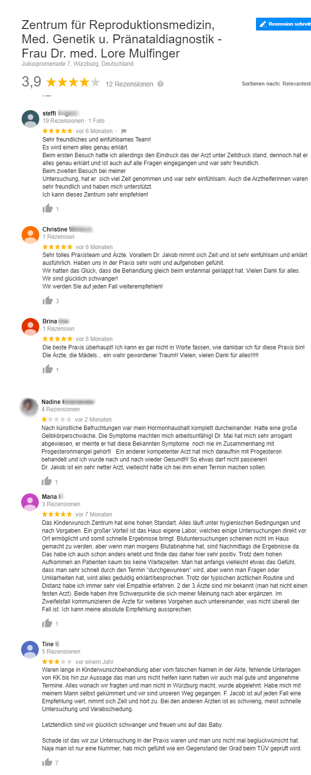 Zentrum fr Reproduktionsmedizin und Prnataldiagnostik: bersicht