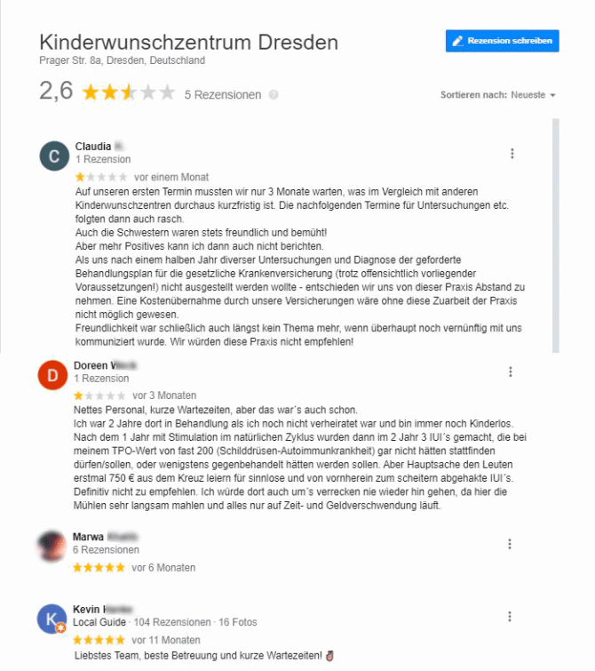 Imagen: Kinderwunschzentrum Dresden: Erfahrungsberichte