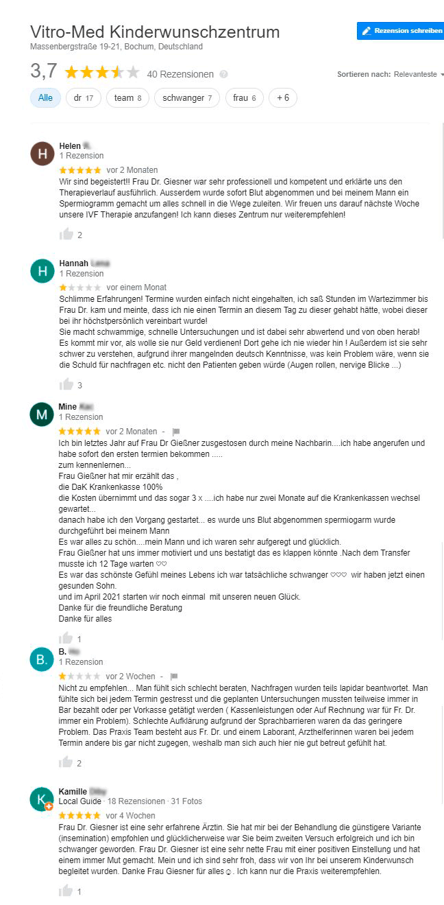 Imagen: Vitro-med Kinderwunschzentrum: Erfahrungen