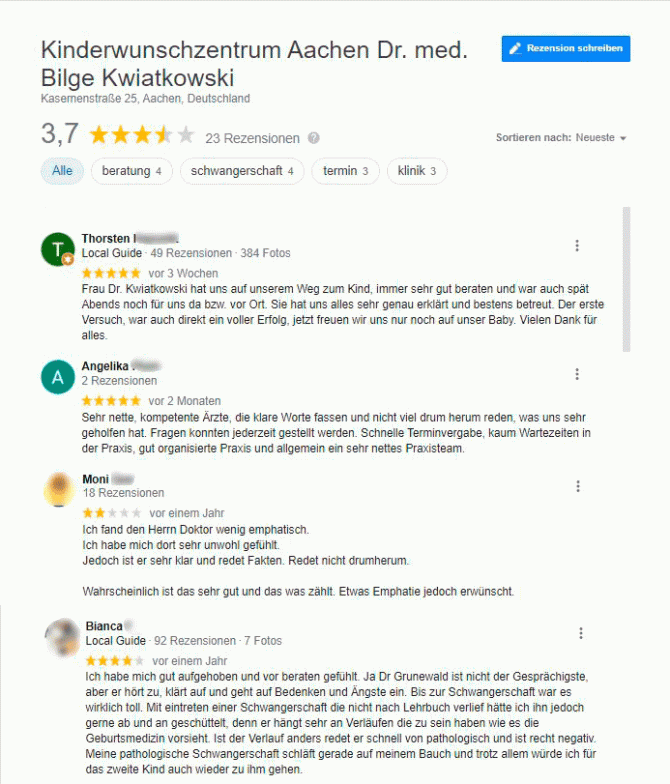 Imagen: Erfahrungen mit dem Kinderwunschzentrum Aachen
