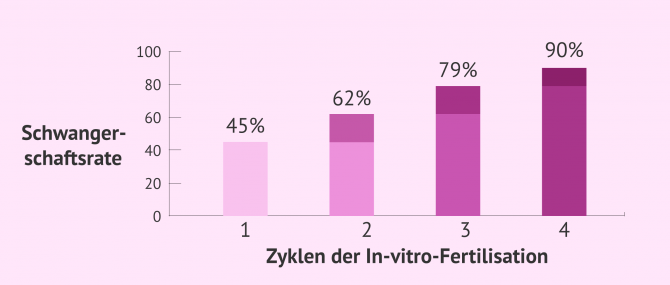 Imagen: Kumulative Schwangerschaftsrate bei der In-vitro-Fertilisation (IVF)