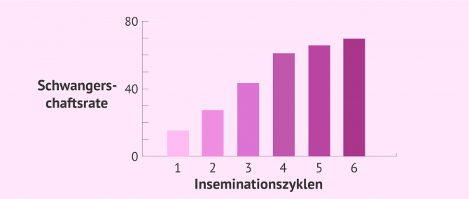 Imagen: Kumulative Schwangerschaftsrate bei künstlicher Befruchtung