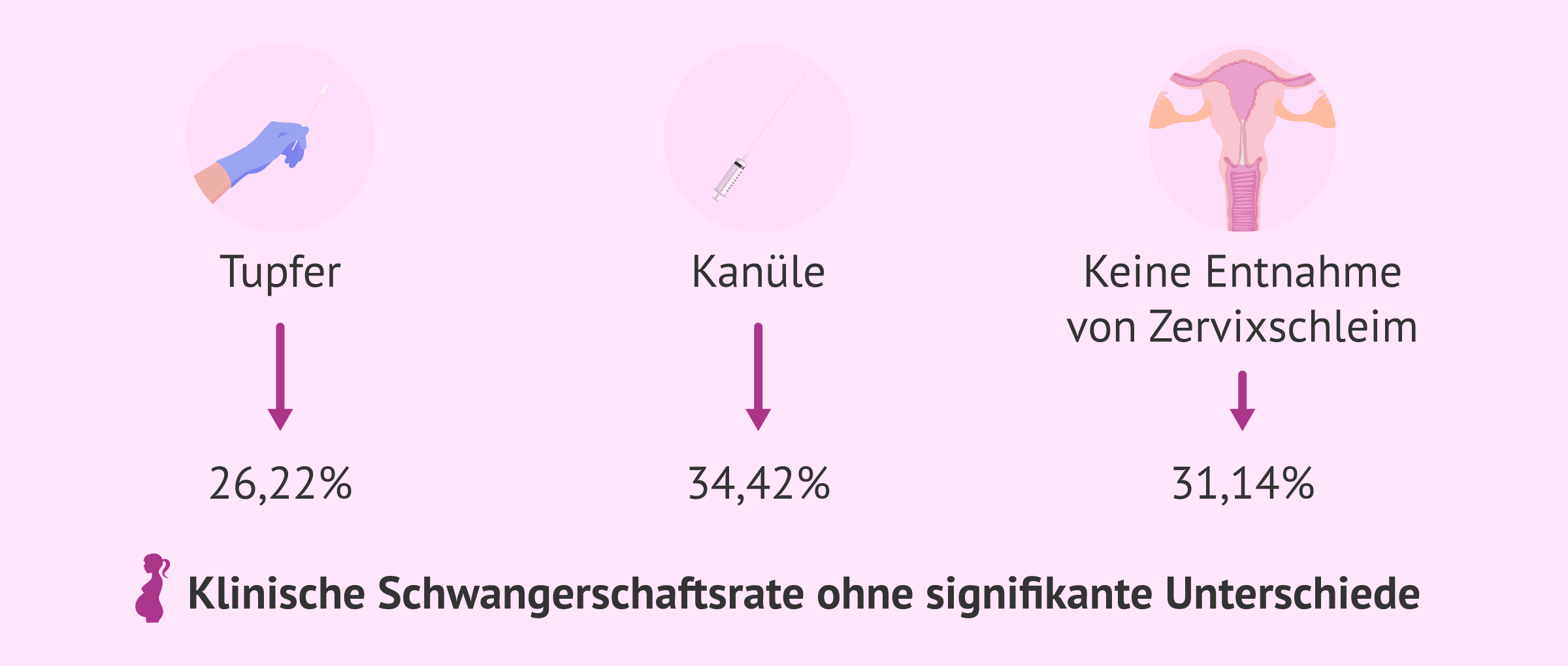 Imagen: Auswirkung der Entfernung des Zervixschleims auf die Erfolgsrate der ICSI